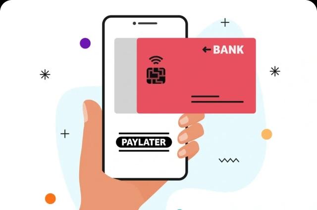 bank card over BNPL phone app