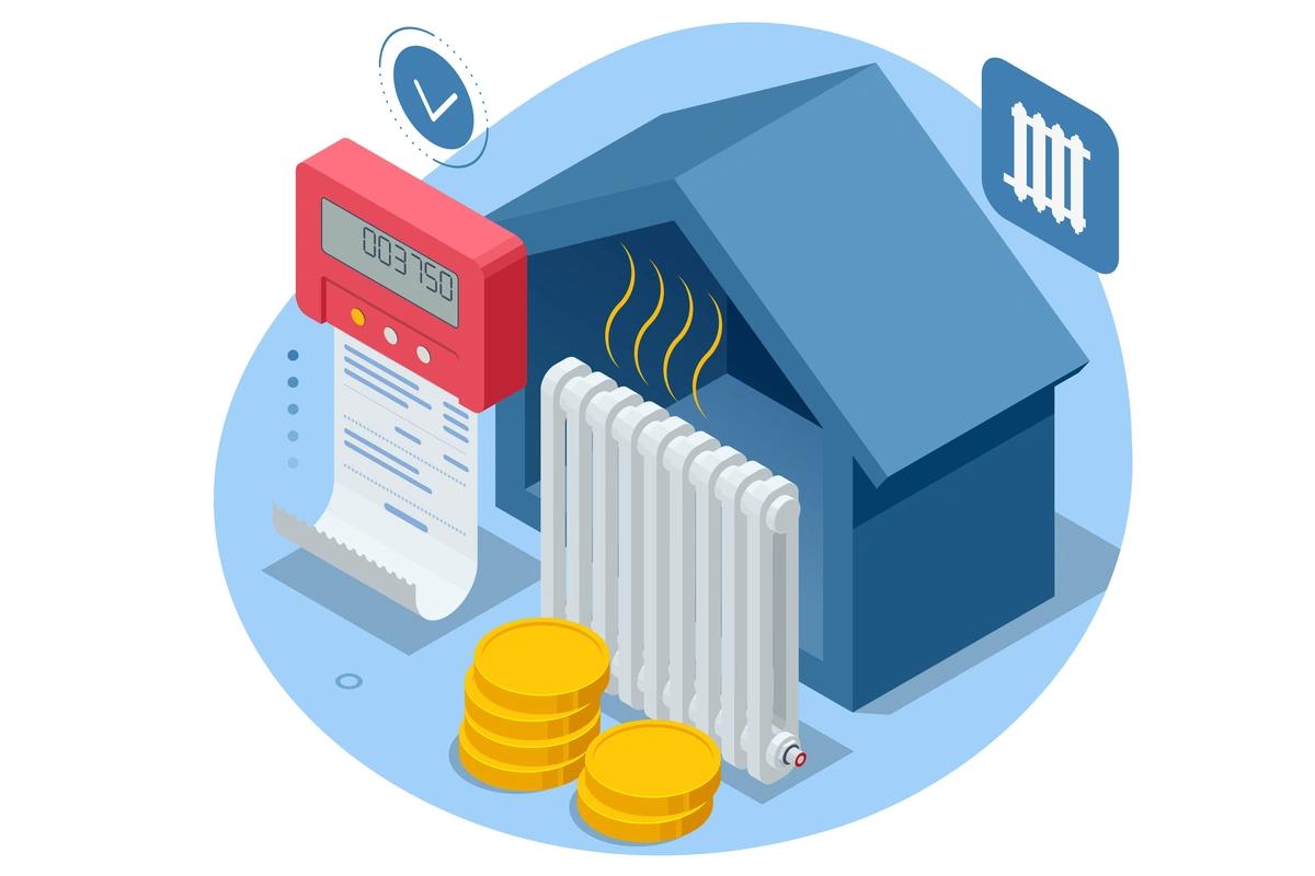 Illustration of heating bill