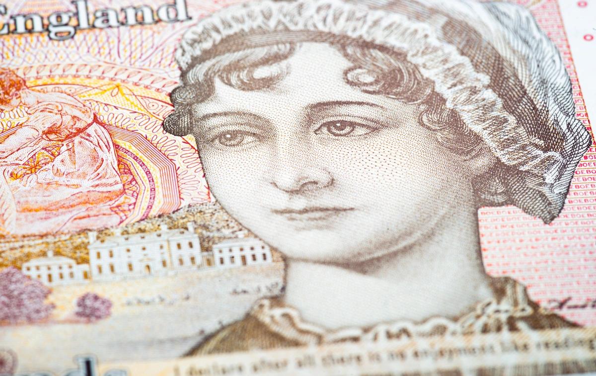 Jane Austin on a £10 note