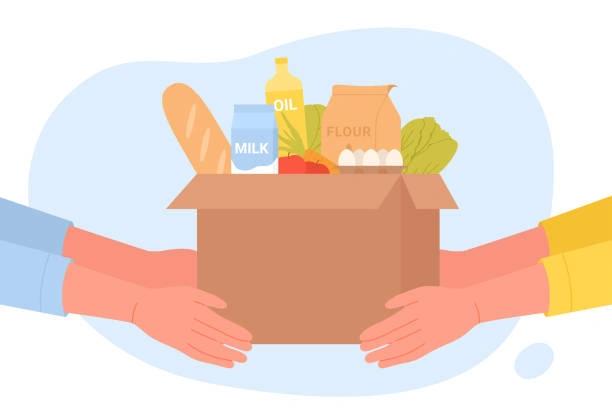 Illustrated image of a food parcel. Today is National Food Bank Day. Find out everything you need to know about food banks from how to access them to what you'll get.