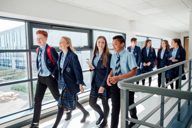 image of school children in school uniform