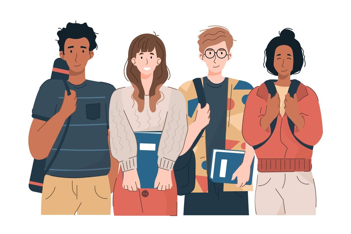 Illustration of teenagers