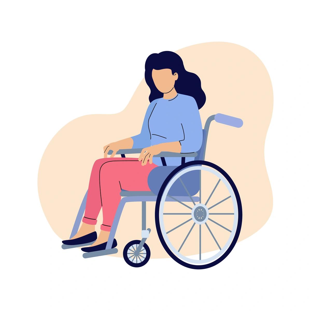 Illustration of person in wheelchair