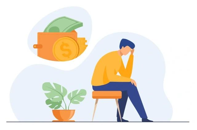 man sitting on chair thinking about money