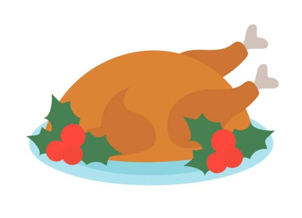 Illustrated image of a turkey. Nine ways to serve up Christmas dinner for less