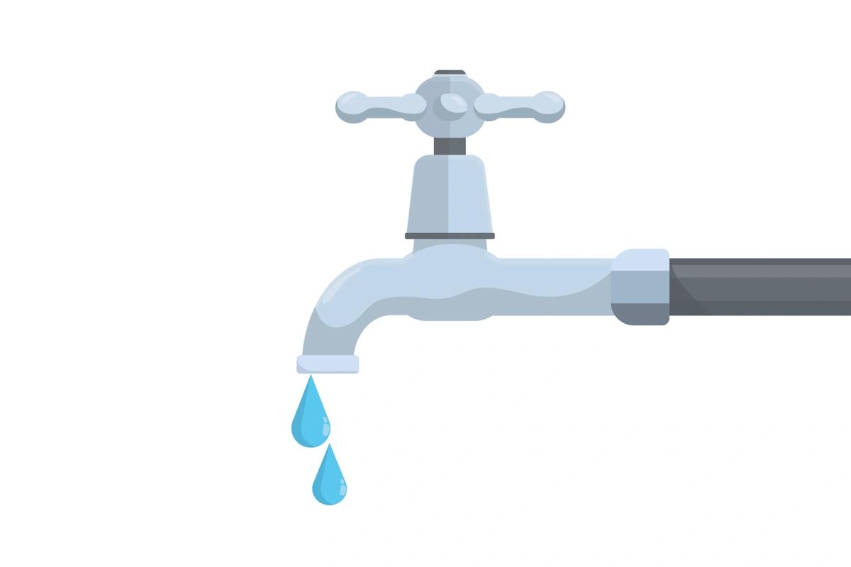 An illustration of a dripping tap.