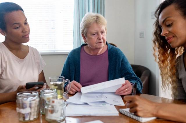 Ladies reviewing paperwork