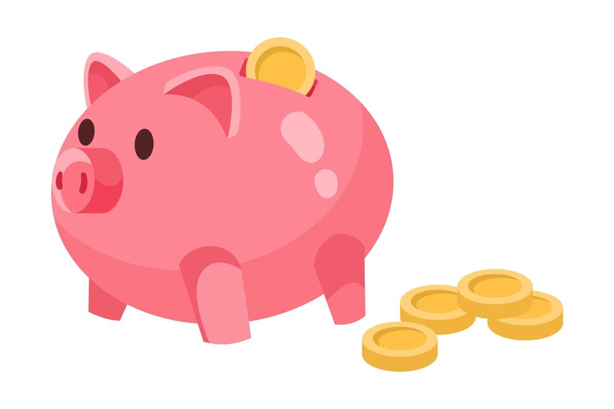 Illustrated image of a piggy bank. Key October dates for your money