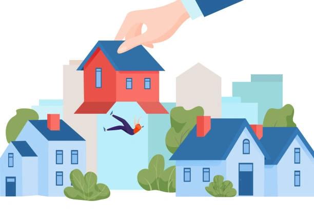 Illustrated image of homes. Rent renewals increase by 8.9%. Tenants choosing to pay high rent renewals and stay put. High rents. What to do if your landlord increases your rent. What to do if you can't afford rent increases