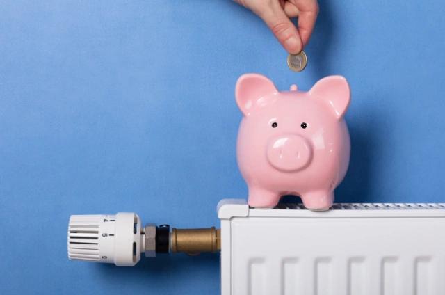 Piggy bank on radiator