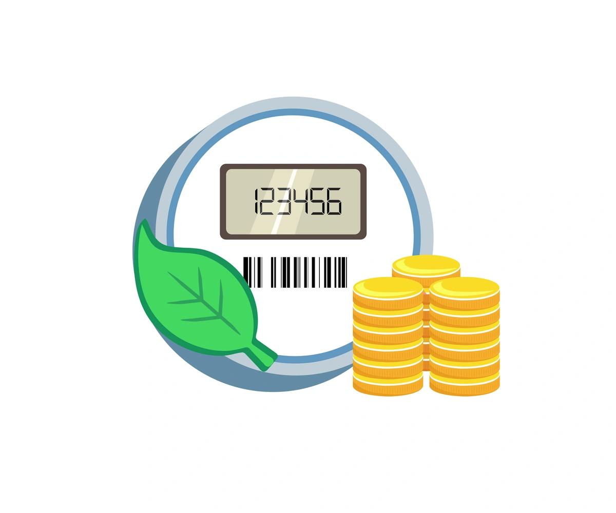 Illustration of smart energy meter